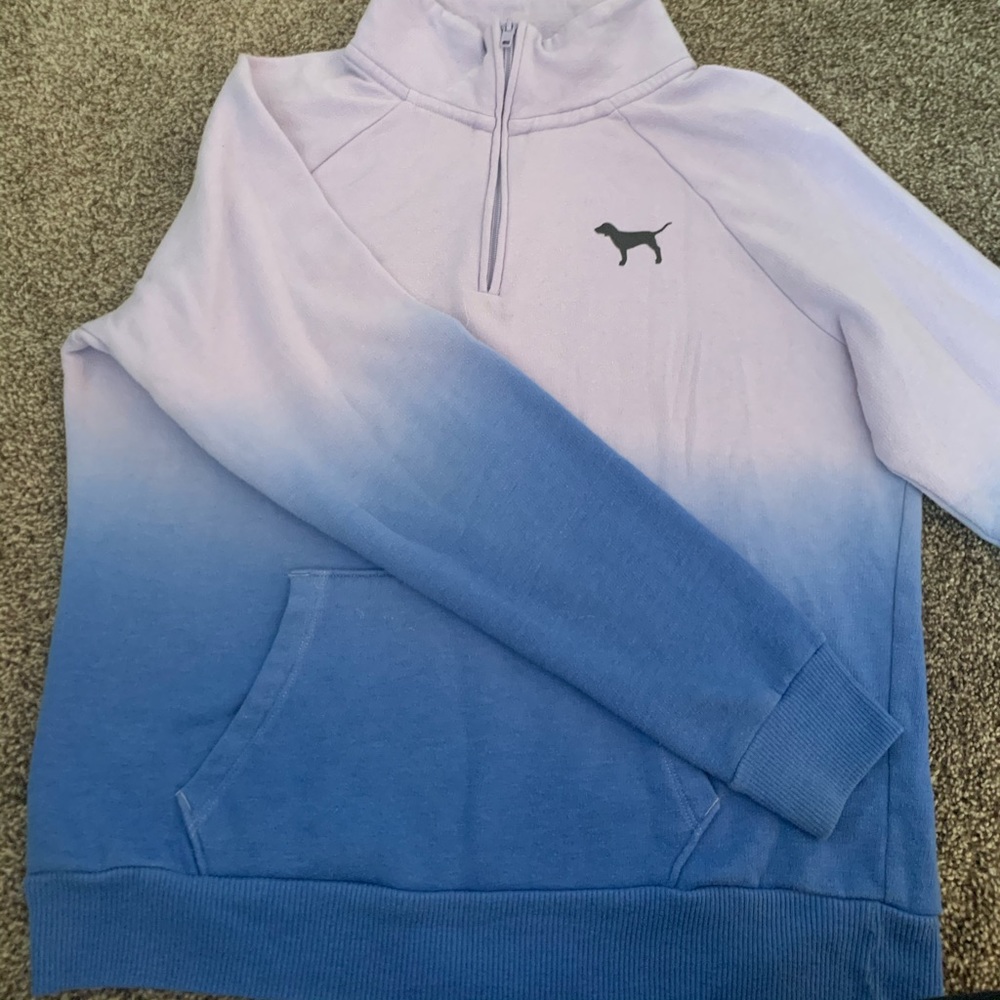 ombré pink quarter zip